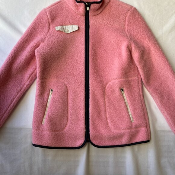Vintage Talbots Pink Womens Jacket Coat Size Petite Small Full Zip Barbie Fleece - Picture 3 of 15